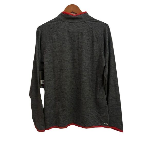 New Balance NWT Grey and Red Women’s Athletic Half Zip Jacket with Thumbholes L - Picture 2 of 9